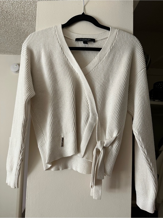 Marc New York Andrew Marc Sweaters - White Wrap Knit Sweater Cardigan